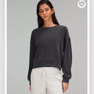 Lululemon Perfectly Oversized Cropped Crew softstreme size 6 small black